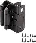 1/2 Overlay Semi Partial Wrap Self Closing Cabinet Hinges, 25 Pair - 50 Pcs, Satin Nickel U390504