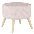 Round Cone Leg Ottoman Pink L1809