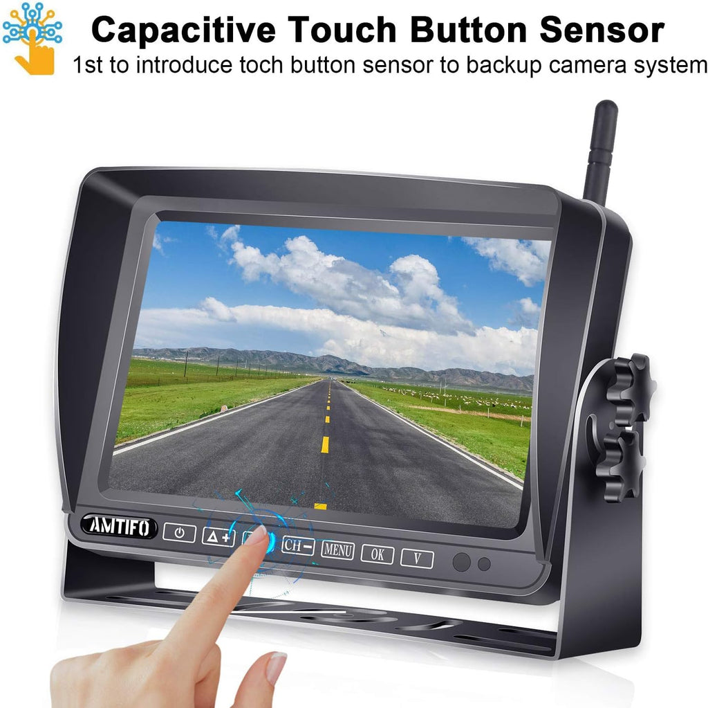 Wireless 7 Inch HD 1080P Backup Camera System with DVR Monitor U968123