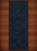 Navy Quaterfoil Trellis Area Rug 2' 6" x 12' Rectangle X11120