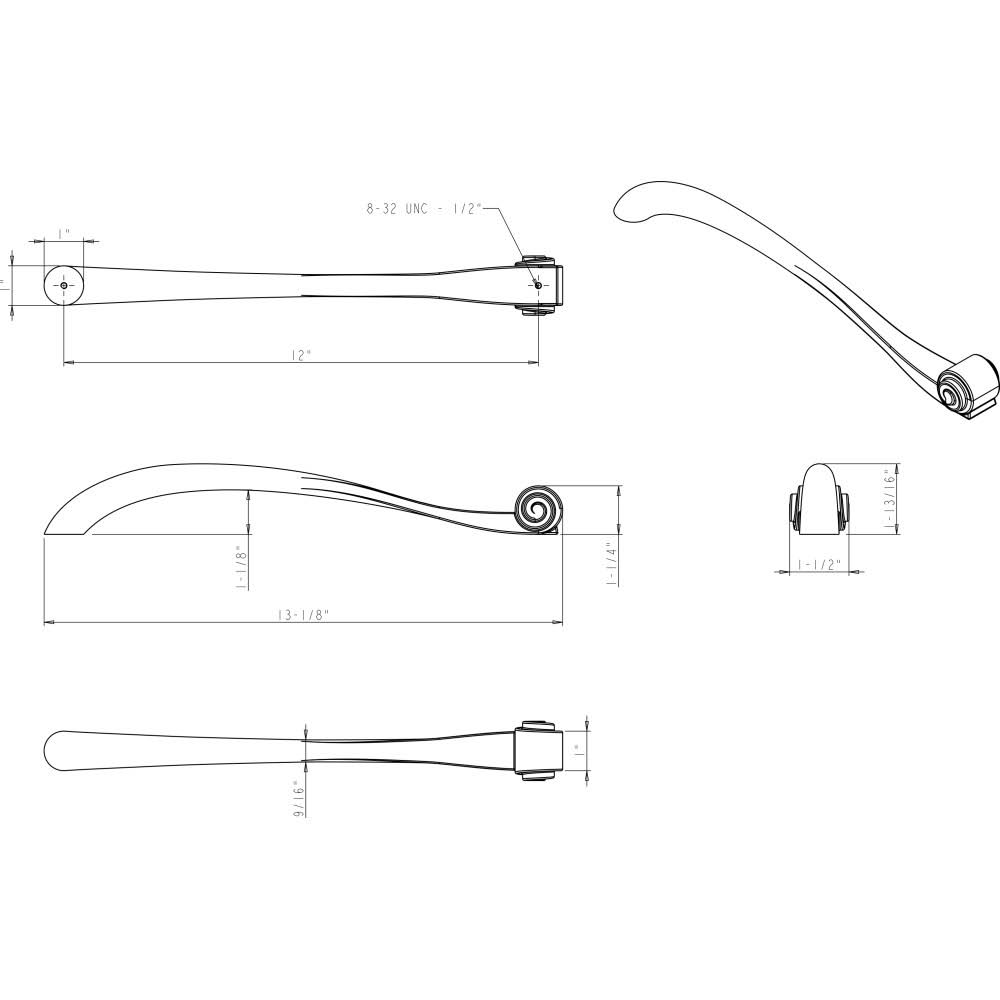 Brushed Pewter Appliance Pull Q329