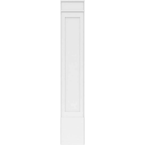 Flat Panel PVC Pilaster with Decorative Capital & Base (Pair) A643