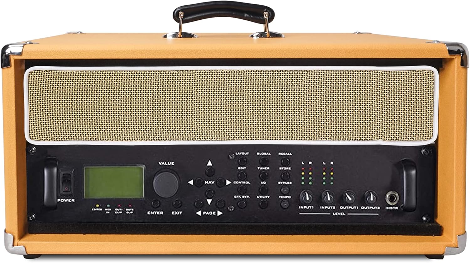 Vintage 2U Amp Rack Case with Rubber Feet, Black R5306