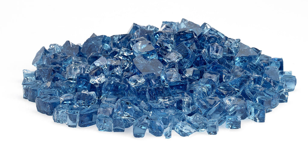 1/2x22 Pacific Blue Fire Glass 10 lb Jar G8194