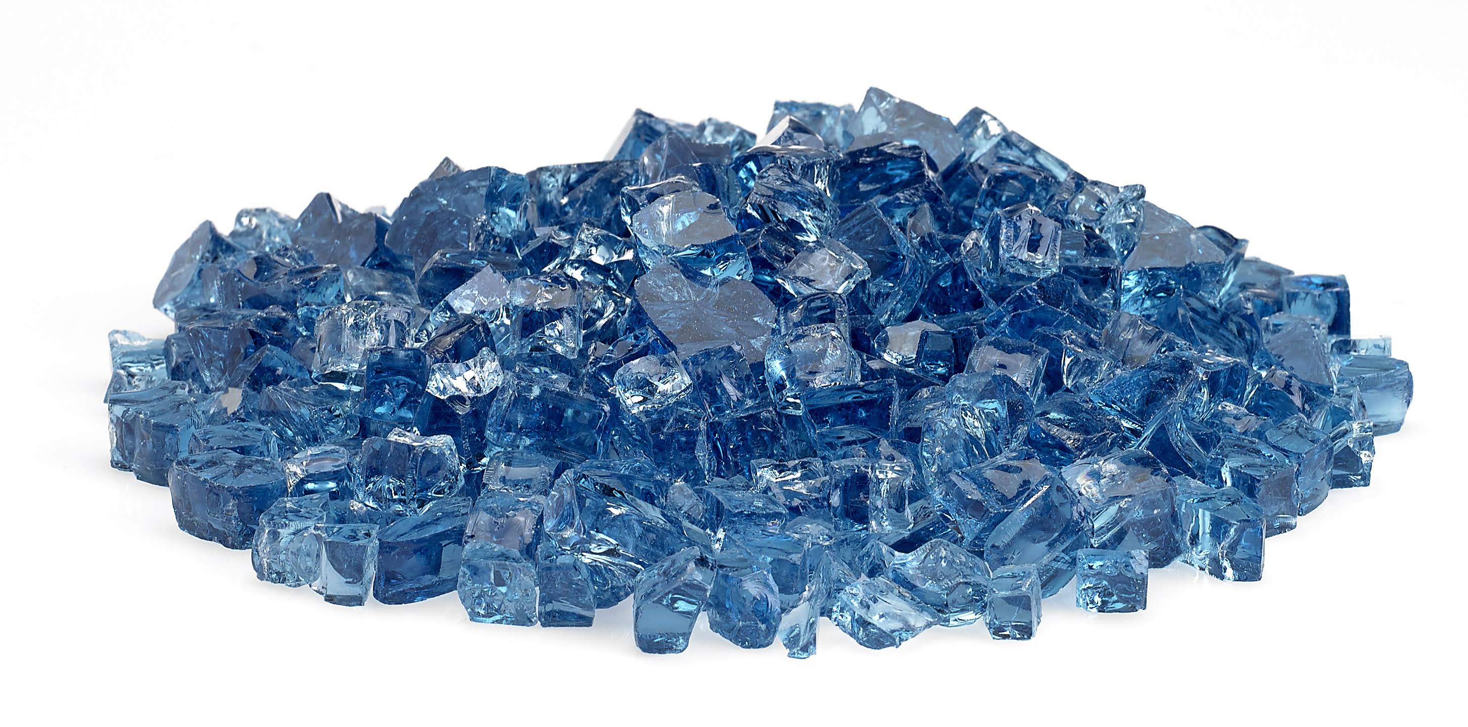 1/2x22 Pacific Blue Fire Glass 10 lb Jar G8194