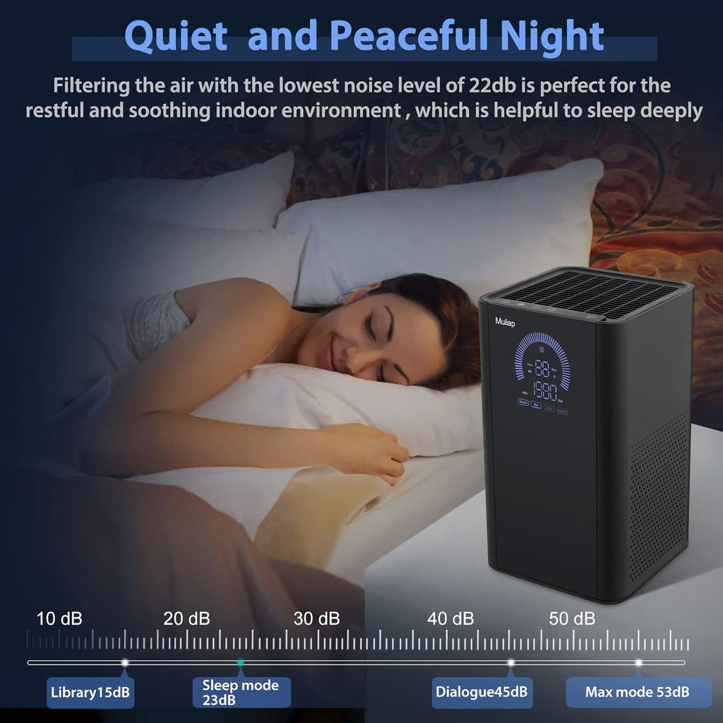 Black H13 True HEPA Air Purifier A4456