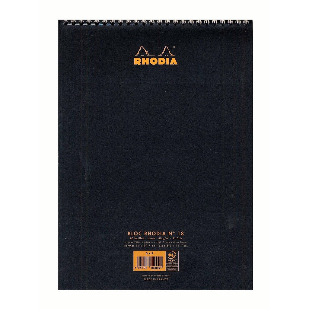 Ruled Wirebound Notebooks 8 1/4 x 12 1/2 in. Black Pack of 5 W27035