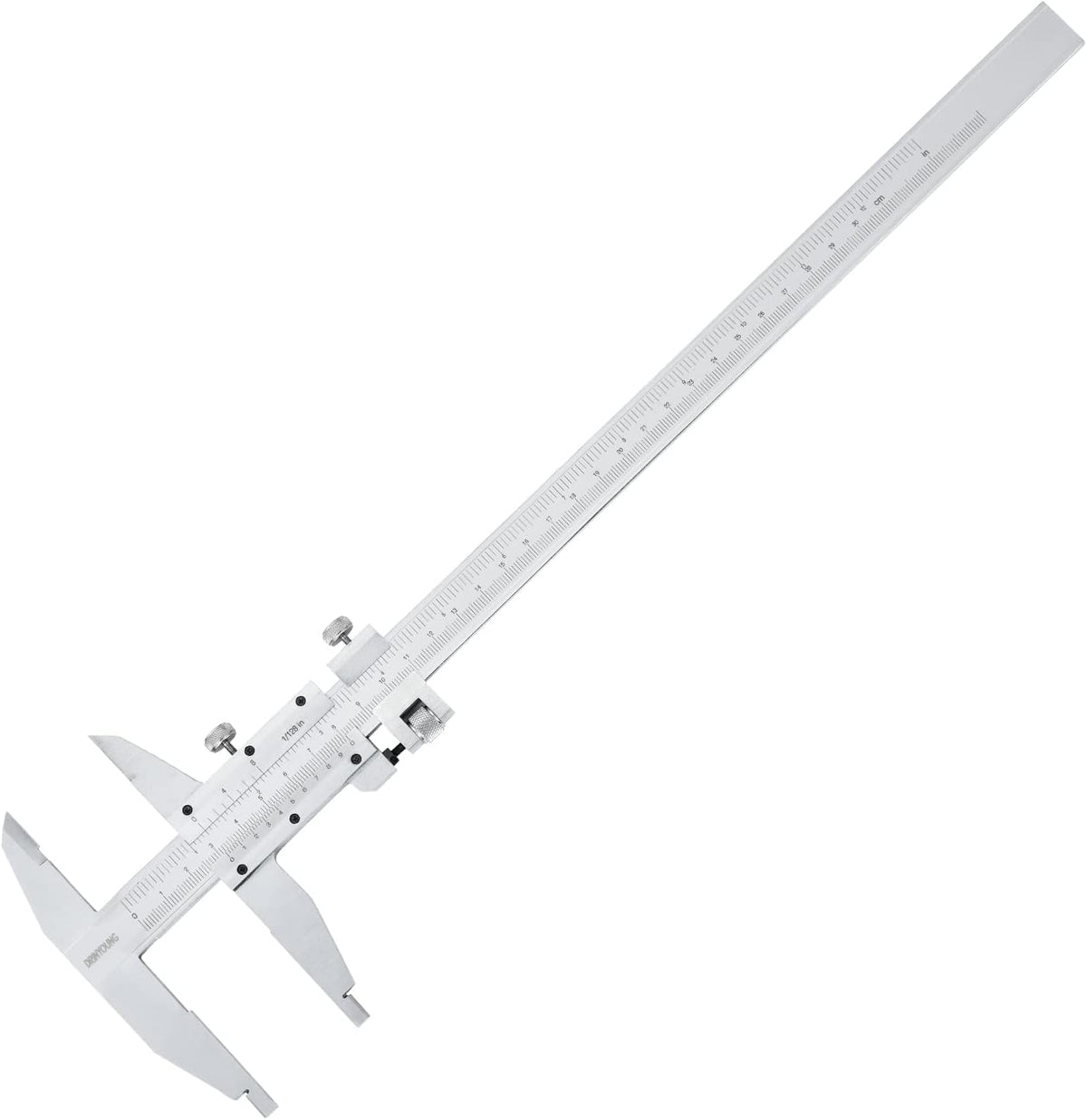 High-Precision All-Metal Vernier Caliper, Inch/Metric, 0-12"/0-300mm, Pack of 2 E27355