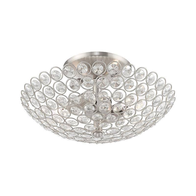 Black 2 Light Semi-Flush Mount G3701