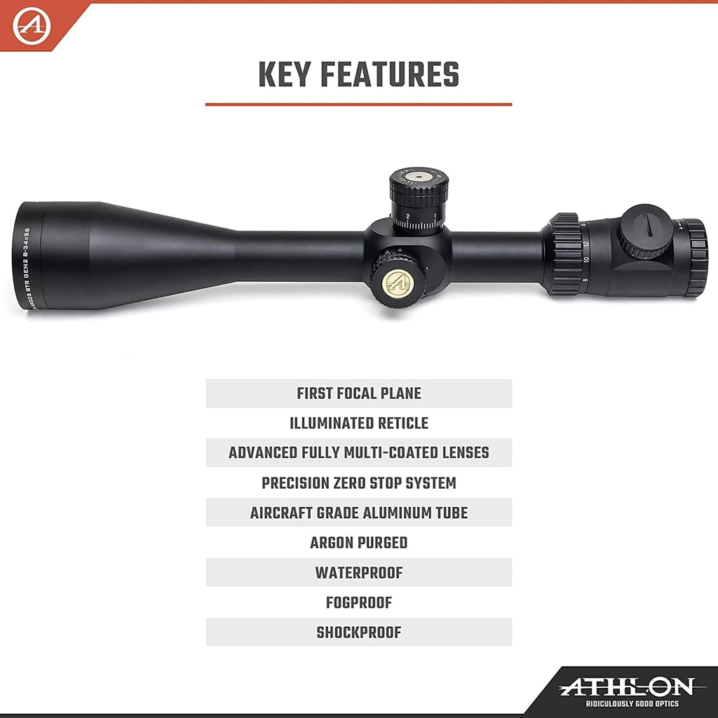 Athlon Optics Argos BTR GEN2 8-34X56 IR MIL First Focal Plane Riflescopes F53606