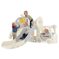 9 in 1 Kids Slide Playset with Basketball Hoop X672