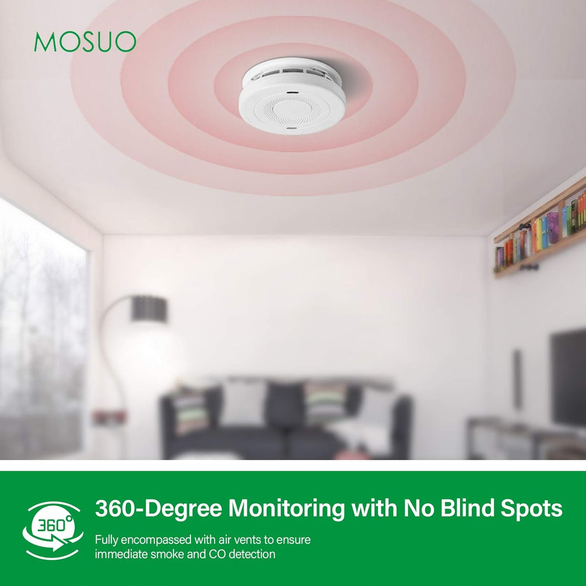 Dual Sensor Smoke and Carbon Monoxide Detector Alarm, 10-Year Battery, Pack of 2 C272