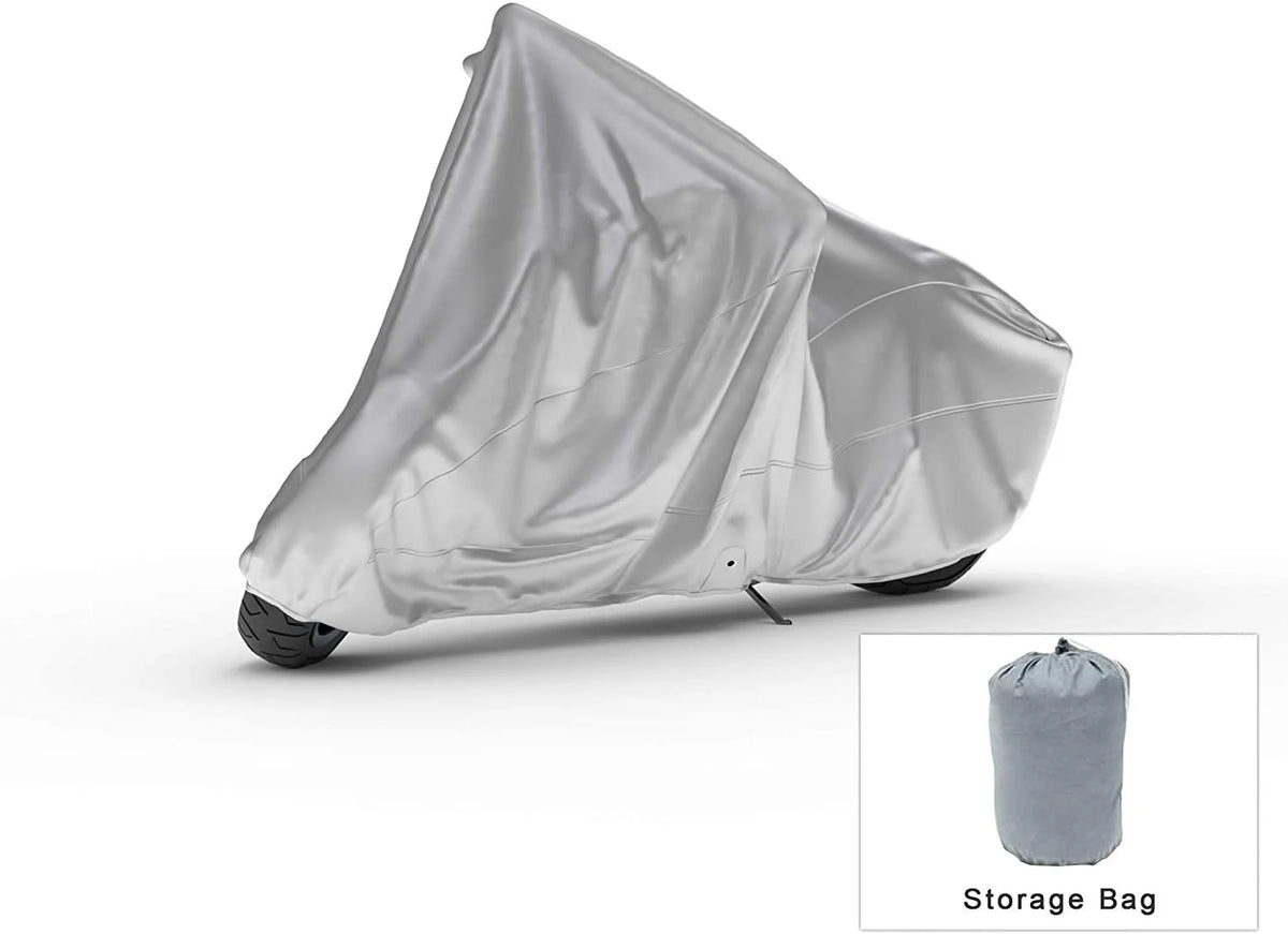 Motorcycle Cover with Reinforced Securing Straps and Storage Bag U9308