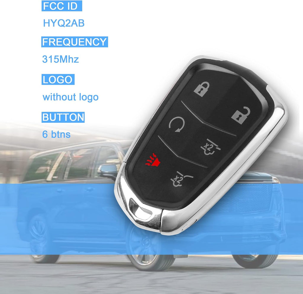 6-Btn Key Fob Remote Control Replacement Keyless Entry Pack of 2 G8389