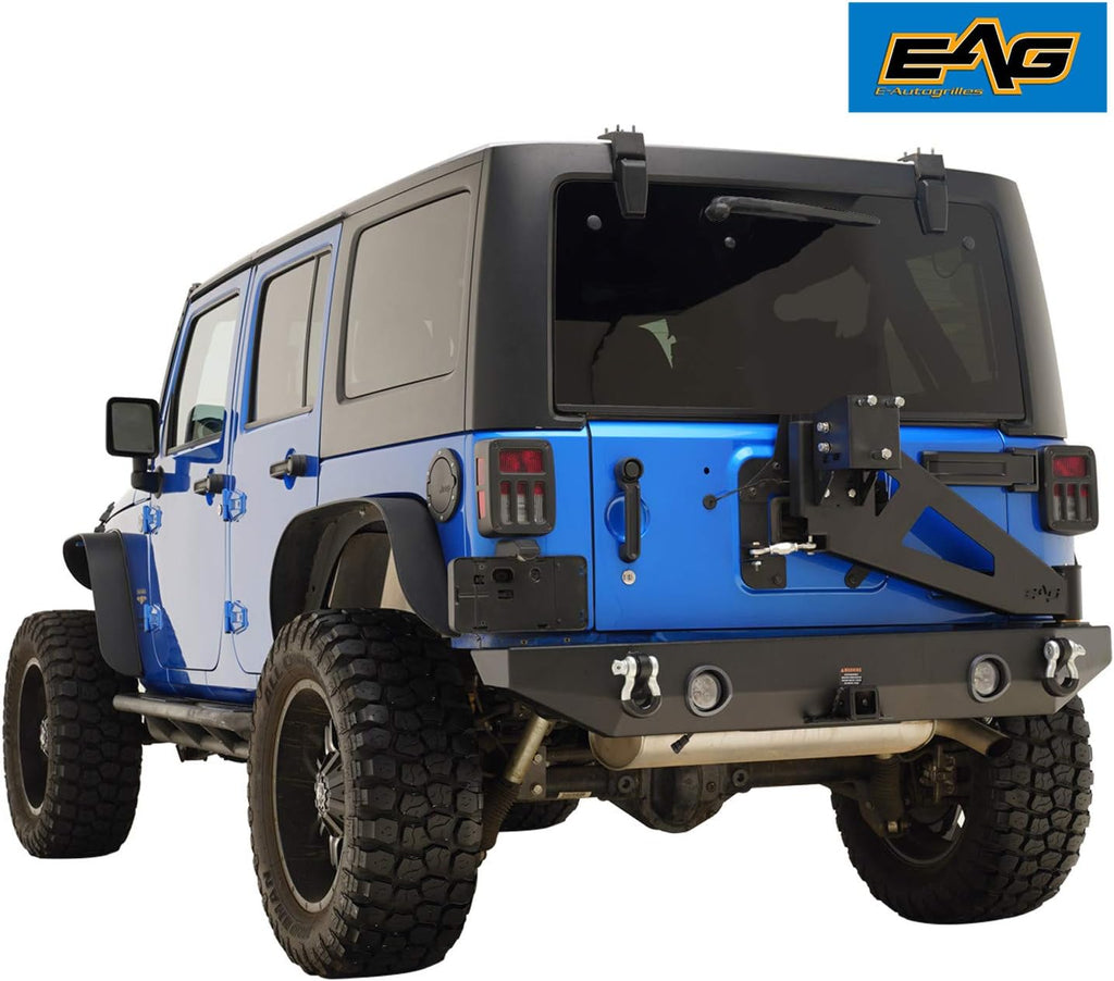 Stubby Front Bumper and Rear Bumper with Tire Carrier Combo L4375