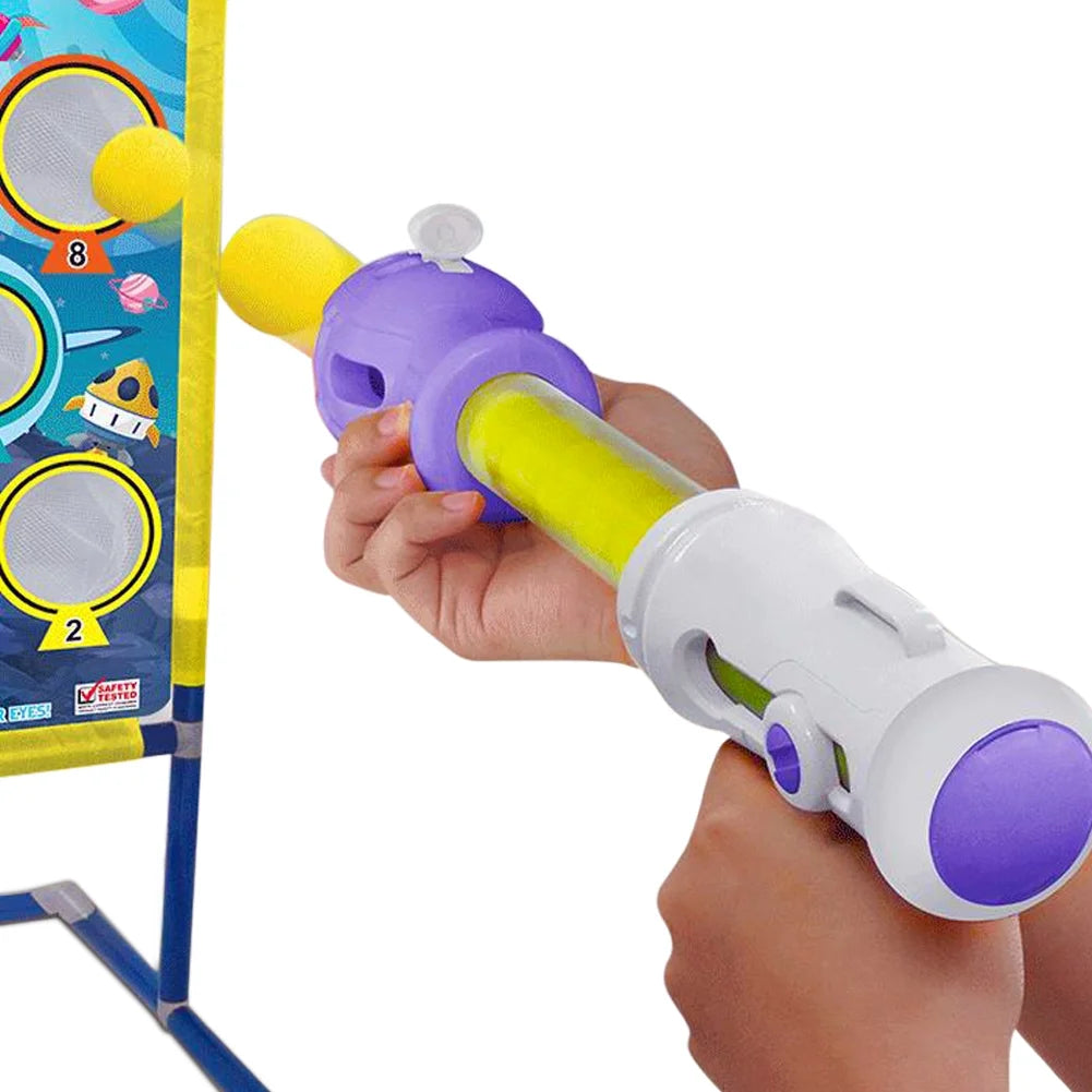 3 Pack Foam Blasters Guns with Space-Themed Shooting Target, 48 Foam Balls B9190