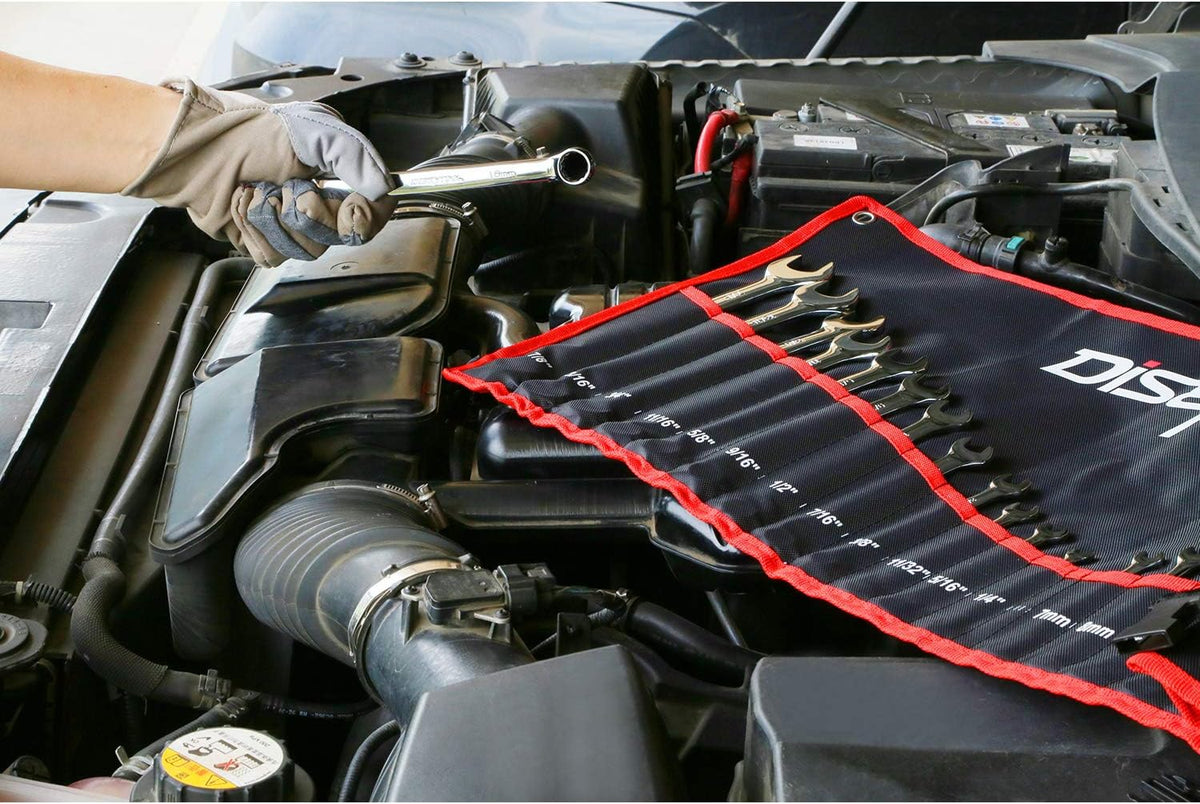 24-Piece Drop Forged Steel Combination Wrench Set with Tool Roll U875