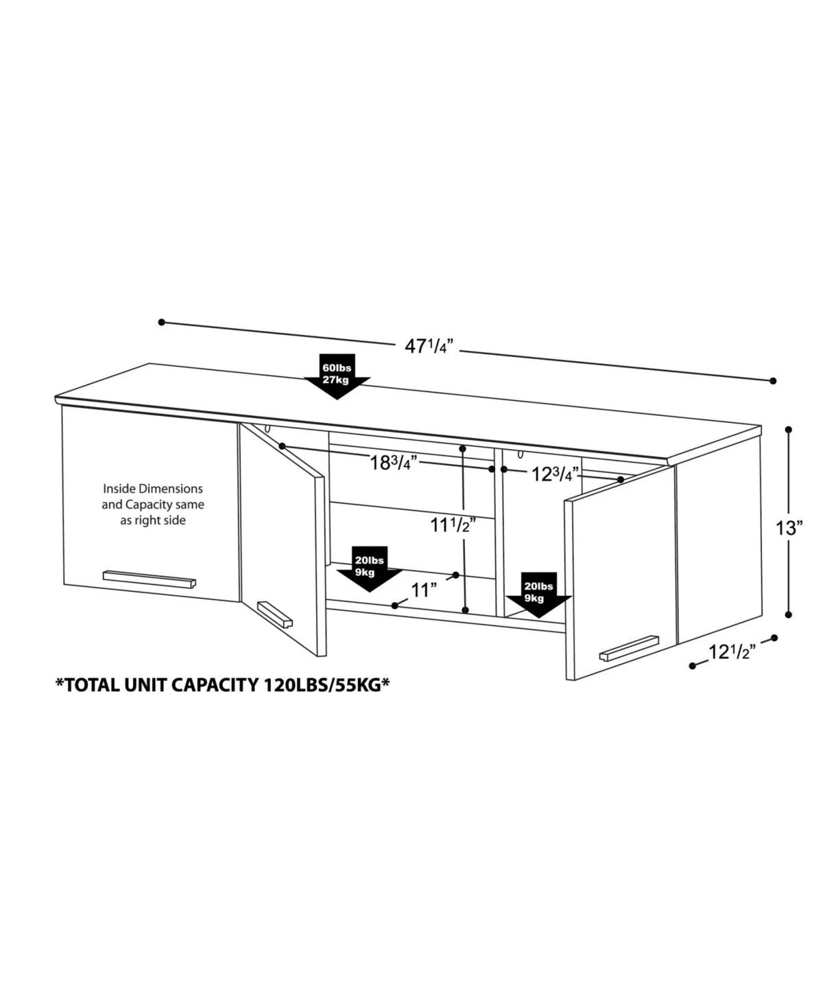 Black Wall Mounted Hutch P647