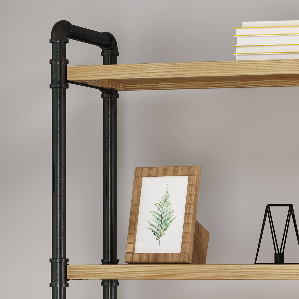 Industrial Iron Five Shelf Bookcase X965425