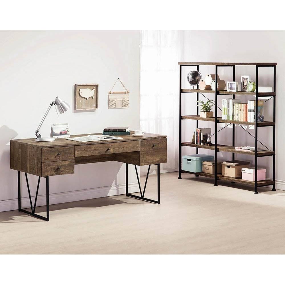 Antique Nutmeg Double-Wide Bookcase K6614