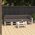 Set of 5 Taupe Fabric Pallet Sofa Cushions C564215