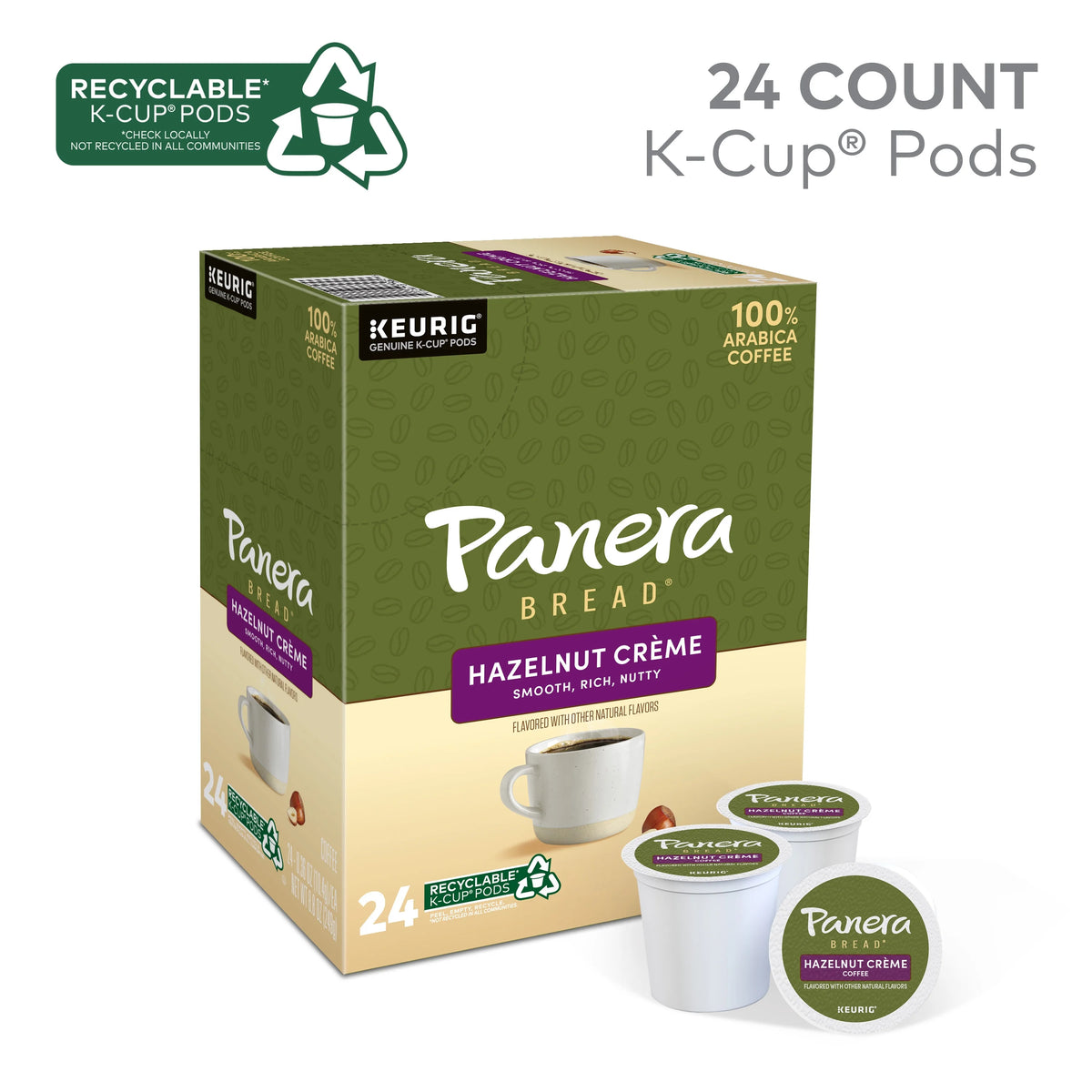 Hazelnut Creme Coffee, 24 Count K-Cup Pods U164