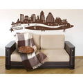 Pink 99in x 34in Cityscape Wall Decal X3277