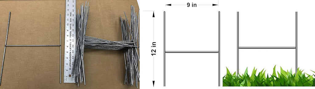 30 Pc White Blank Yard Signs with Metal Stakes O45696