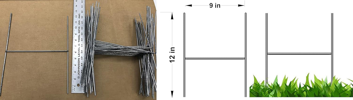 30 Pc White Blank Yard Signs with Metal Stakes O45696
