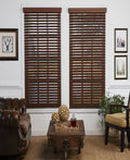 Cordless Faux Wood Venetian Blind, 42x22 x 72x22 - Dark Oak I648