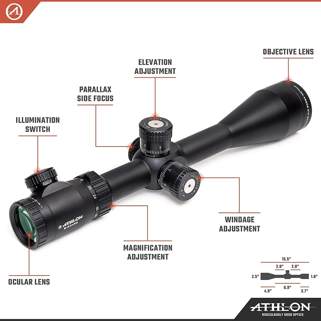 Athlon Optics Argos BTR GEN2 8-34X56 IR MIL First Focal Plane Riflescopes F53606
