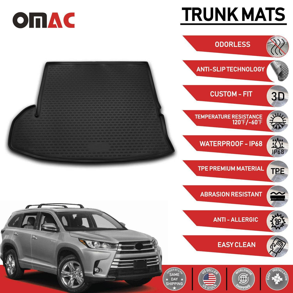3D Molded Cargo Liner Trunk Floor Mat G169906