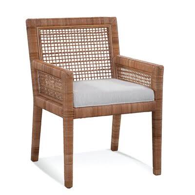 Beige and Cream Stripe Dining Chair Z13587