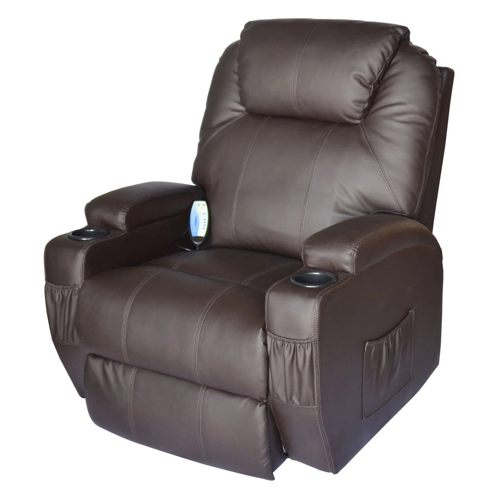 Brown PU Leather Recliner Massage Chair O60075