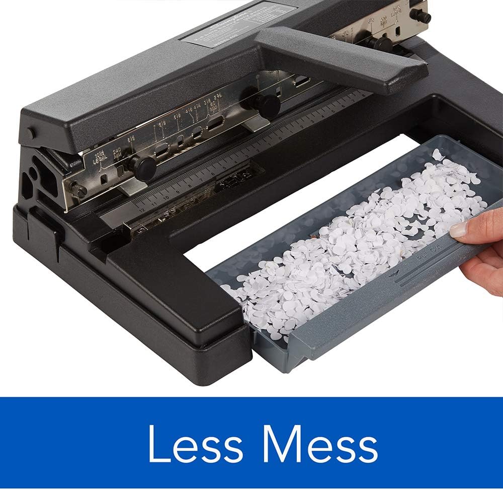 Heavy Duty Adjustable Hole Punch, 40 Sheet Capacity, Black T872