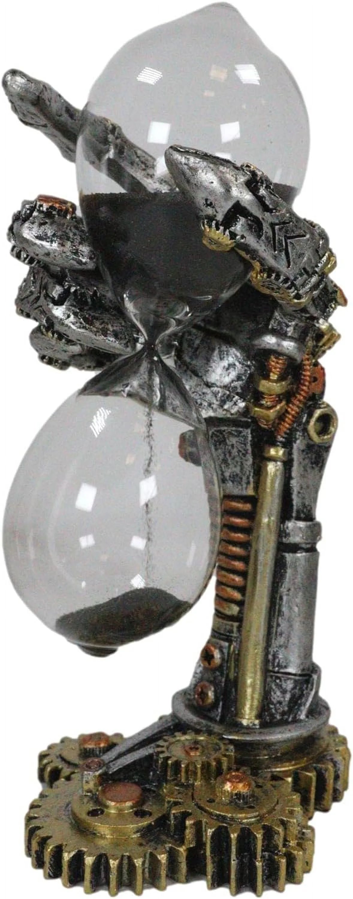Steampunk Sand Timer with Black Sands Figurine Accent Decor L96319