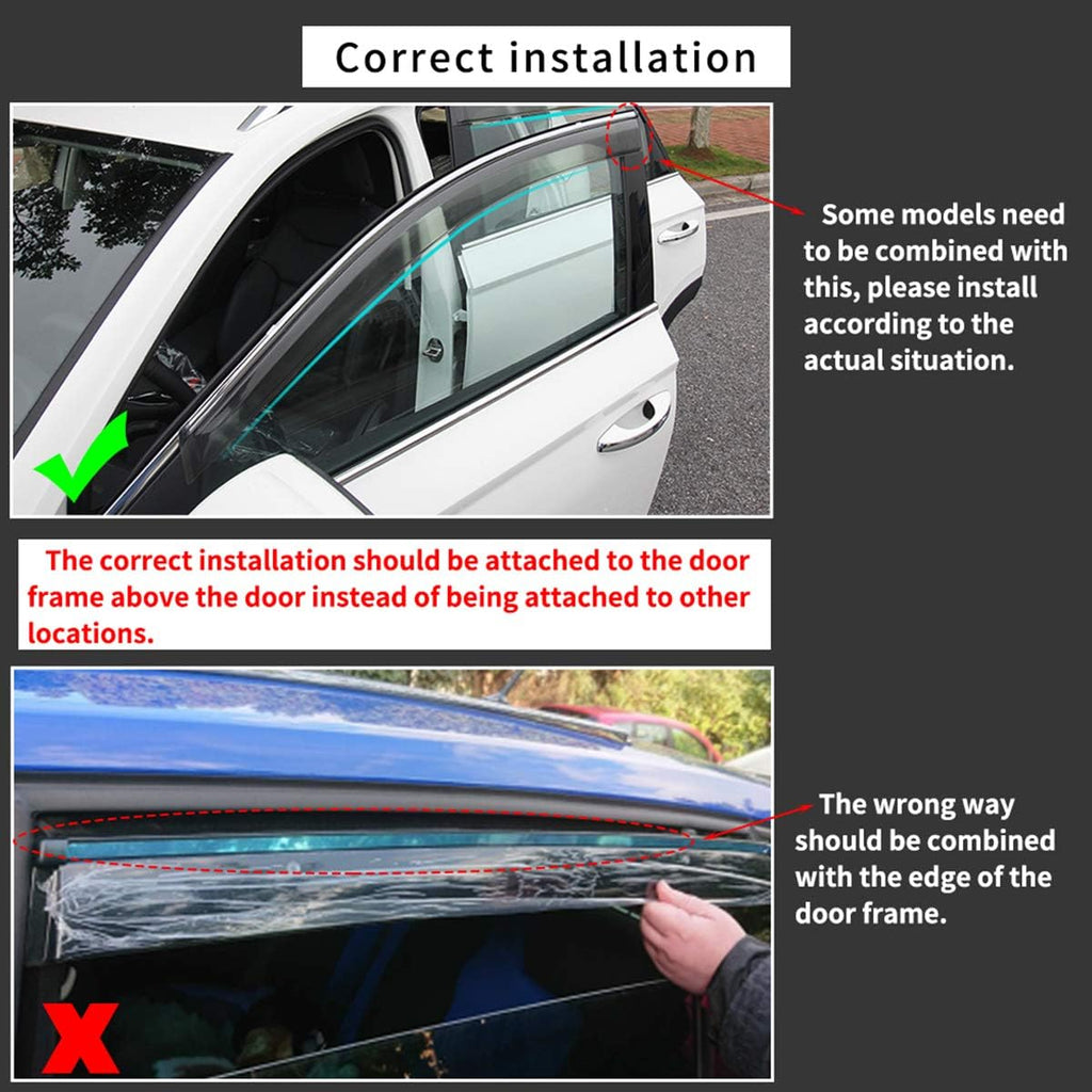 Smoke Side Window Deflectors for A6L 2019 Car U679567