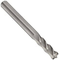 3/4x22 Diameter Standard Length 4 Flute Bright Uncoated Carbide End Mill with .060x22 Radius K96718