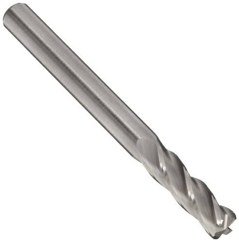 3/4x22 Diameter Standard Length 4 Flute Bright Uncoated Carbide End Mill with .060x22 Radius K96718