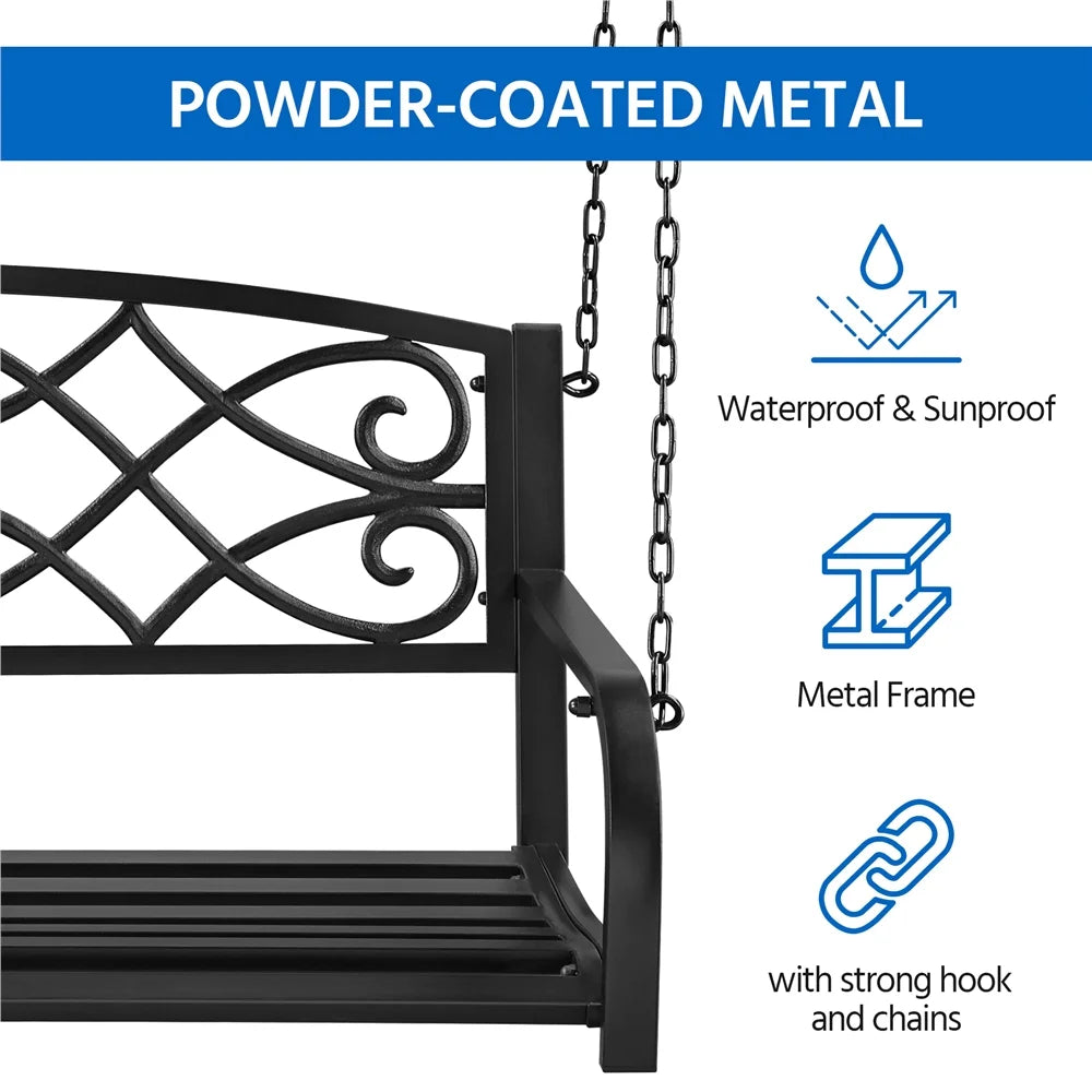 Black Iron Porch Swing V94333