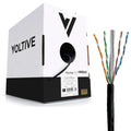 Solid Bare Copper Bulk Ethernet Cable, 1000ft, White F74657