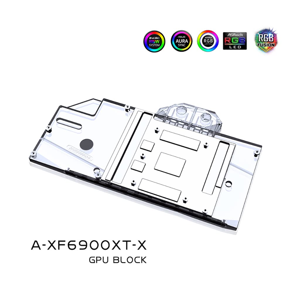 GPU Water Block for XFX Radeon RX 6900 6800 XT Speedster MERC 319 Full Cover Cooler V31346