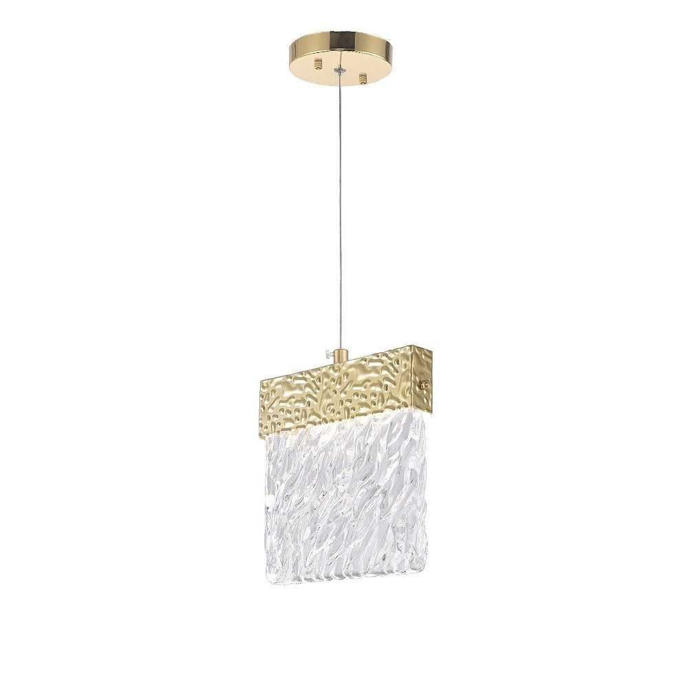 Gold Leaf Metal LED Pendant N5232