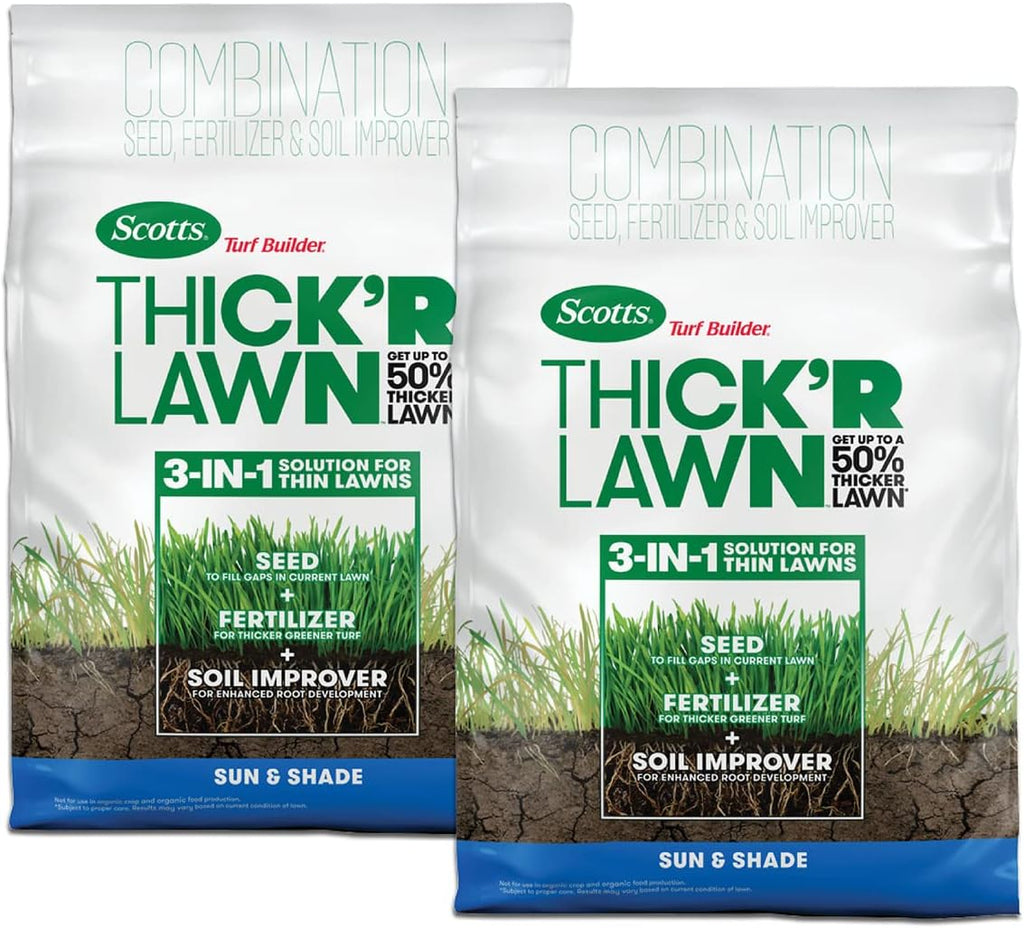 3 in 1 Lawn Fertilizer, Seed, & Soil Improver, 40 lb. Pack of 2 J5515