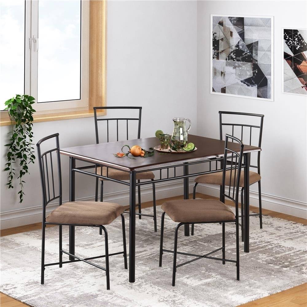 5-Piece Wood and Metal Dining Set G837144