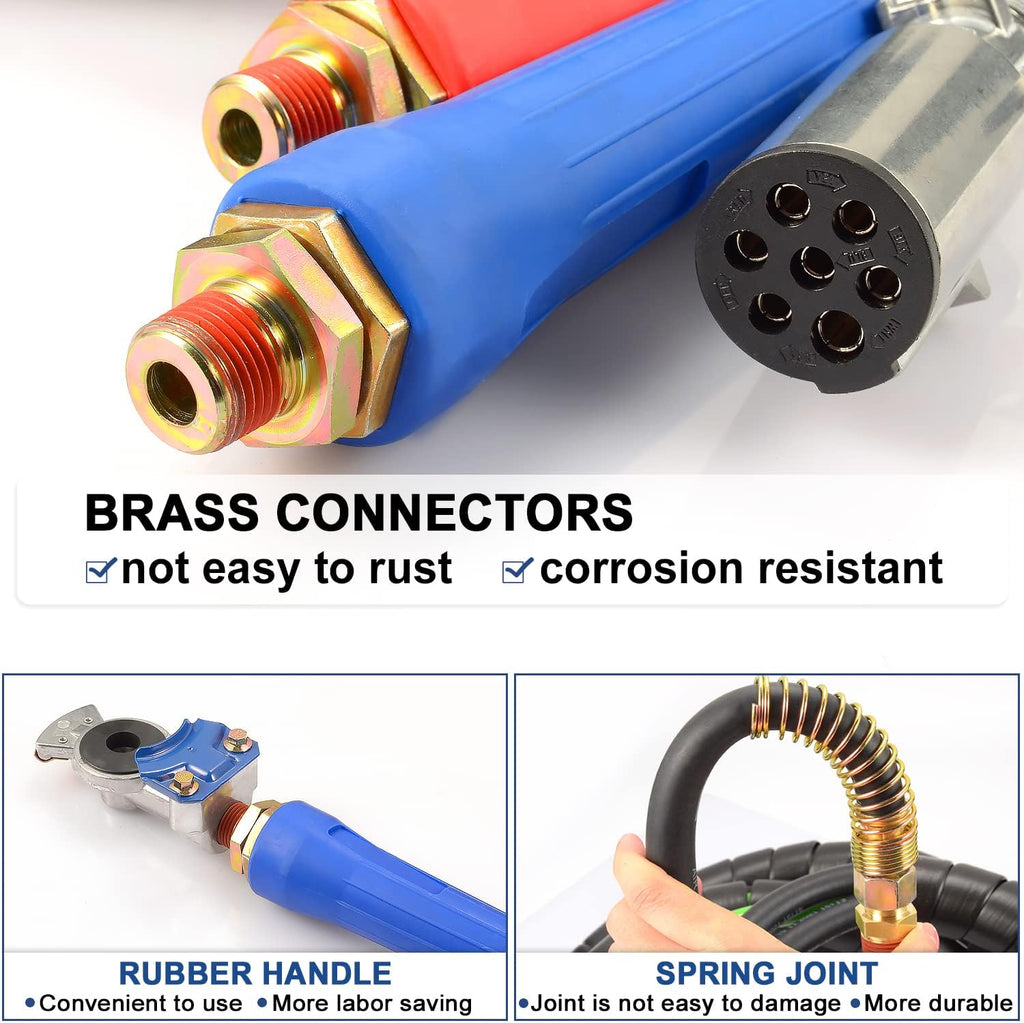 12ft 3 in 1 ABS Semi Air Hose Assemblies for Semi Truck I23328