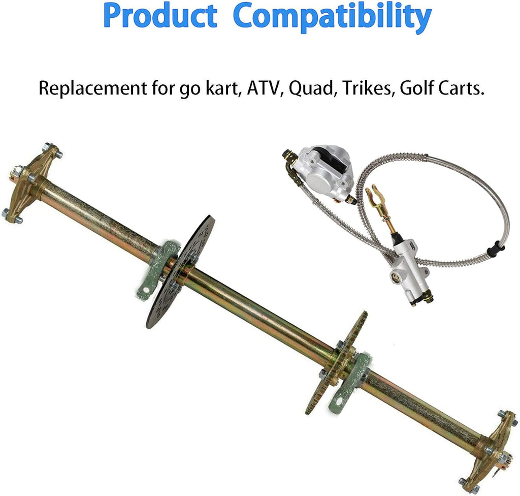 32 Rear Axle Kit with Brake Assembly and Sprocket Hub E852