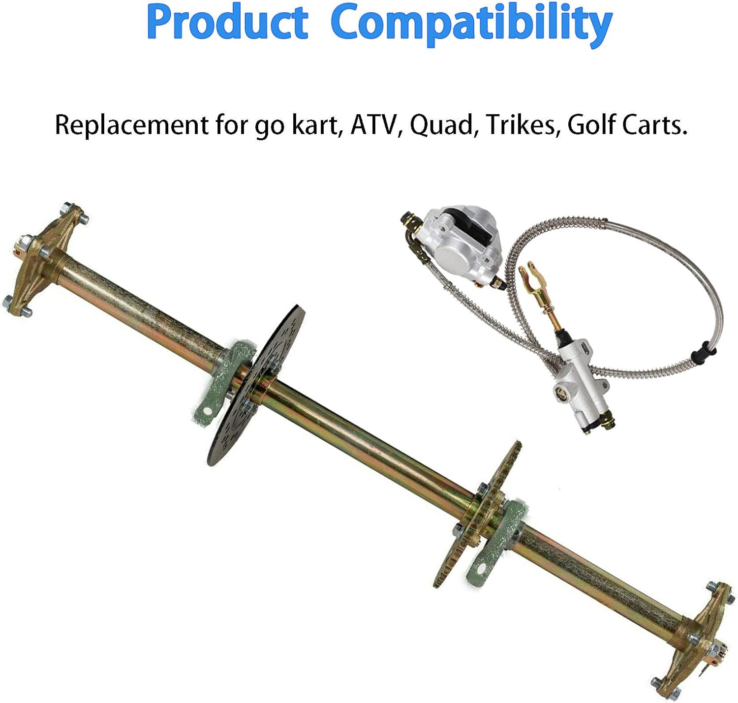 32 Rear Axle Kit with Brake Assembly and Sprocket Hub E852