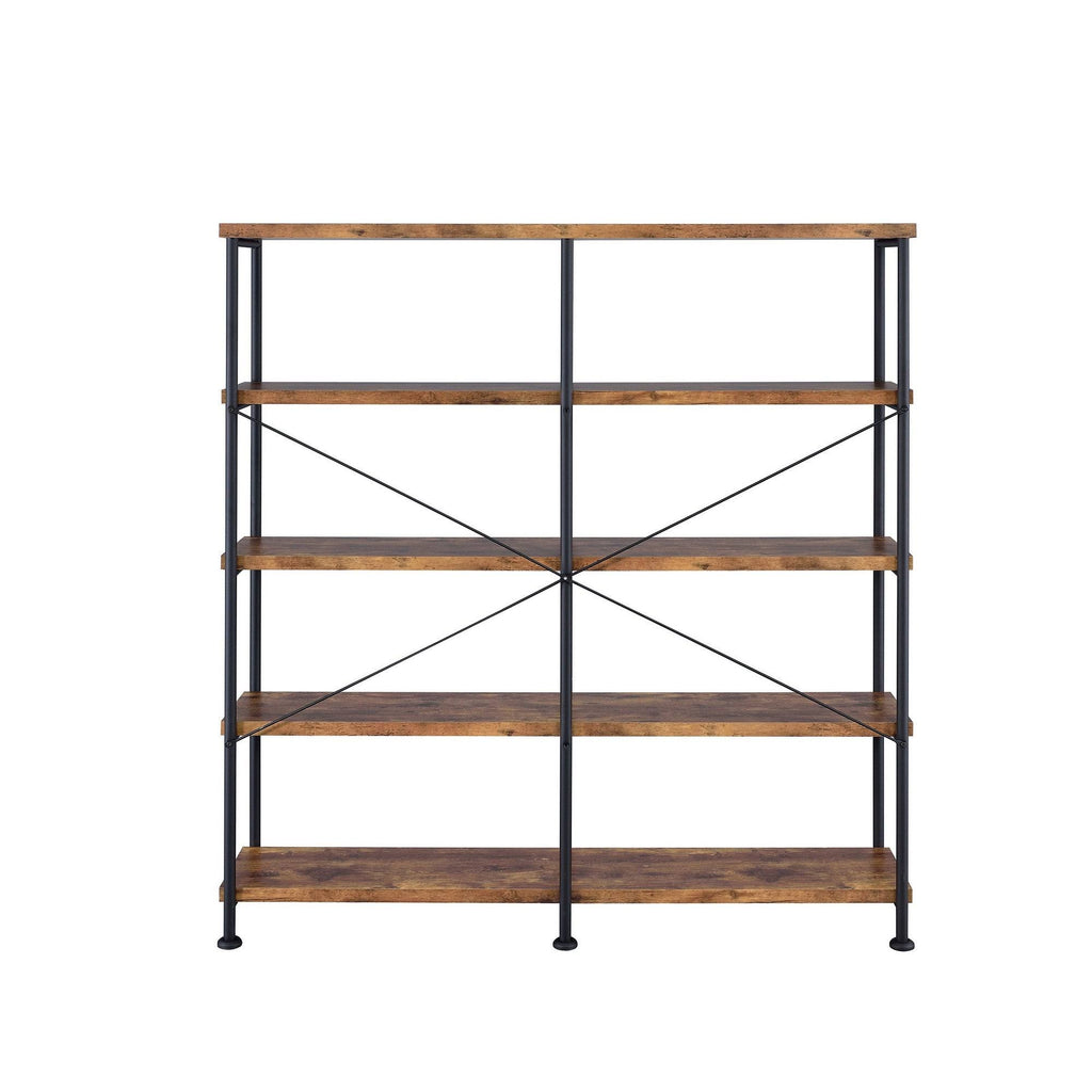 Antique Nutmeg Double-Wide Bookcase K6614