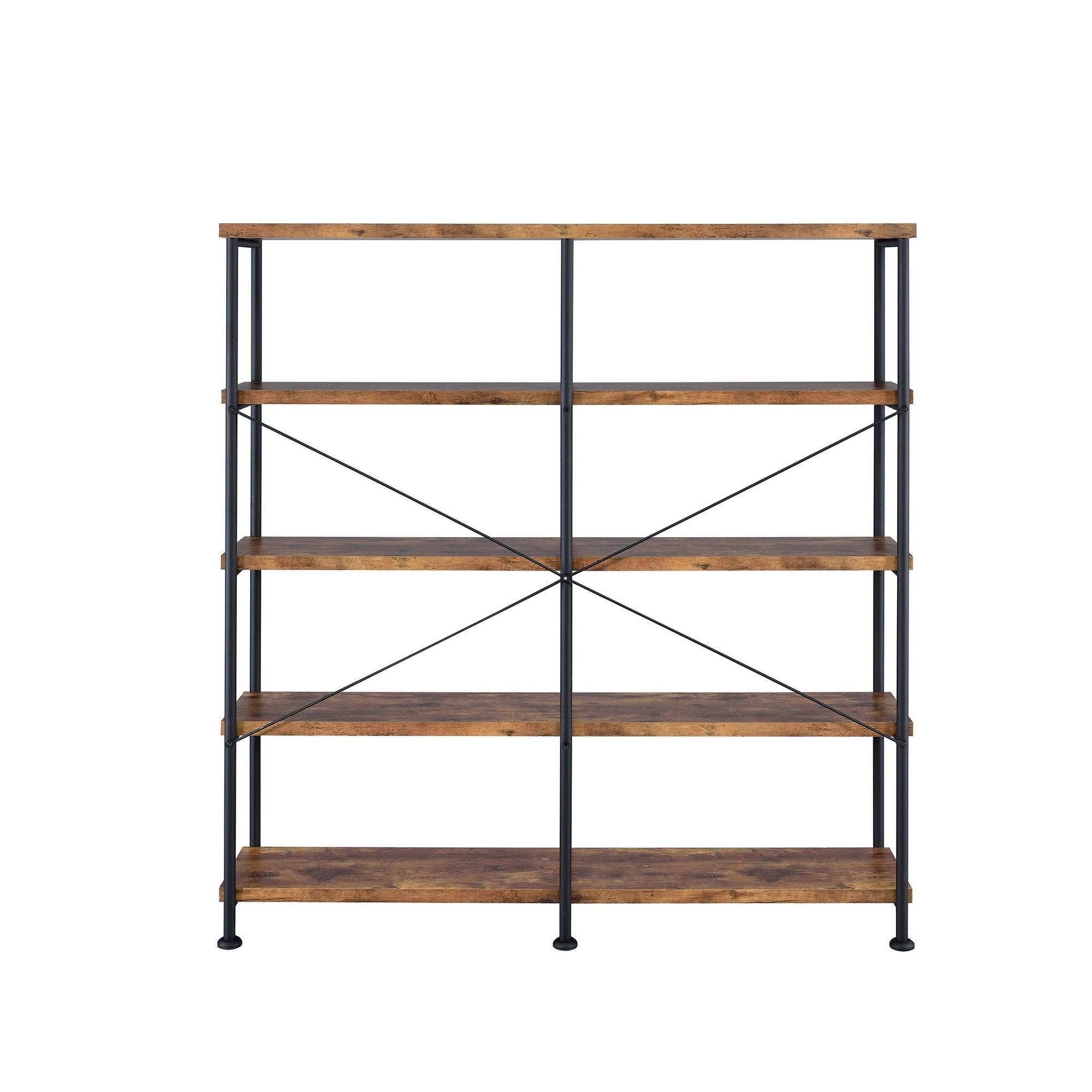 Antique Nutmeg Double-Wide Bookcase K6614